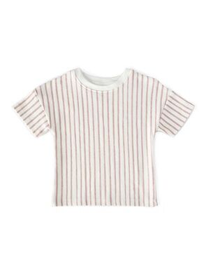 NWT Pehr Dropped Shoulder Short Sleeve in Stripes Away Peony
